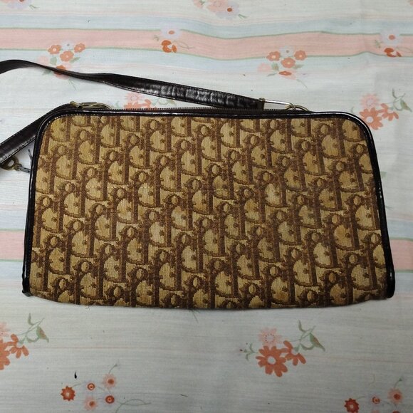❤️ Vintage Christian Dior Purse Trotter Pattern Shoulder to Clutch - Picture 3 of 8